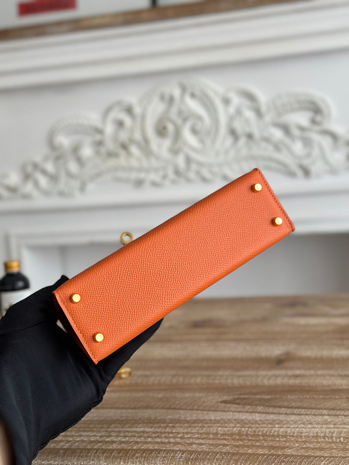 エルメス ショルダーバッグの定価 HERMES ケリーミニ2 オレンジ ヴォーエプソン ゴールド金具 H073663CC93 エルメス ショルダーバッグ アウトレット - 画像 (6)