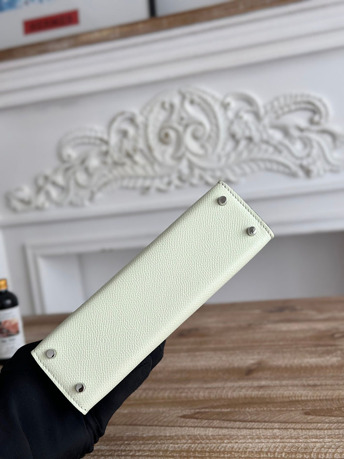 エルメス ショルダーバッグの定価 HERMES ケリーミニ2 ヴェールフィズ ヴォーエプソン シルバー金具 H073663CK0S エルメス ケリーミニ 安い - 画像 (7)