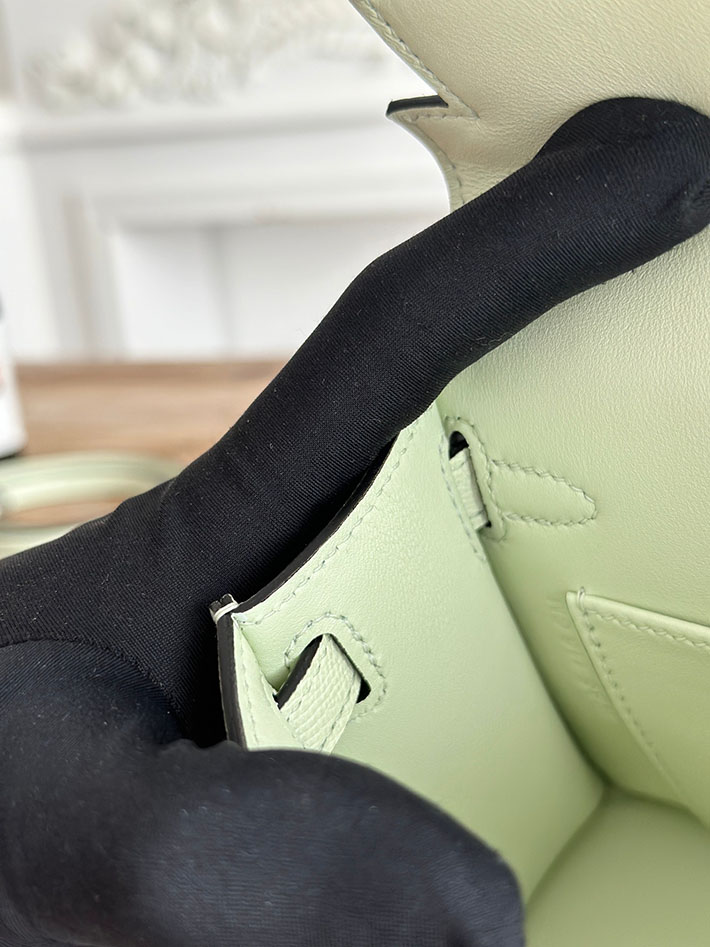 エルメス ショルダーバッグの定価 HERMES ケリーミニ2 ヴェールフィズ ヴォーエプソン シルバー金具 H073663CK0S エルメス ケリーミニ 安い - 画像 (2)