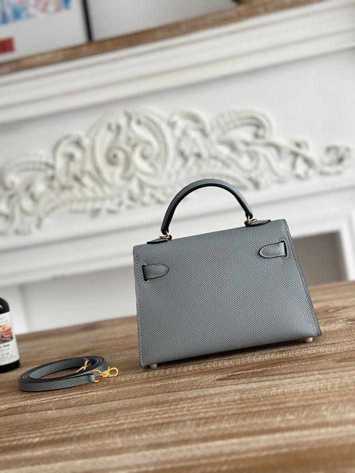 エルメス ショルダーバッグの定価 HERMES ケリーミニ2 ブルーラン ヴォーエプソン ゴールド金具 H073663CCJ7 エルメス バッグ 安い - 画像 (8)