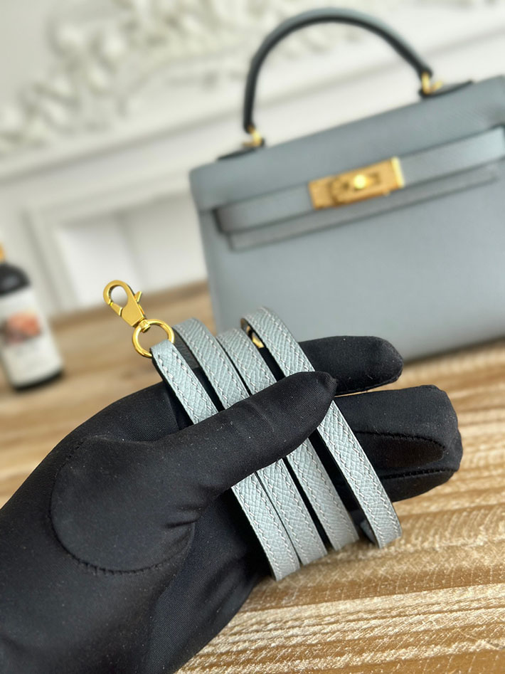 エルメス ショルダーバッグの定価 HERMES ケリーミニ2 ブルーラン ヴォーエプソン ゴールド金具 H073663CCJ7 エルメス バッグ 安い - 画像 (6)