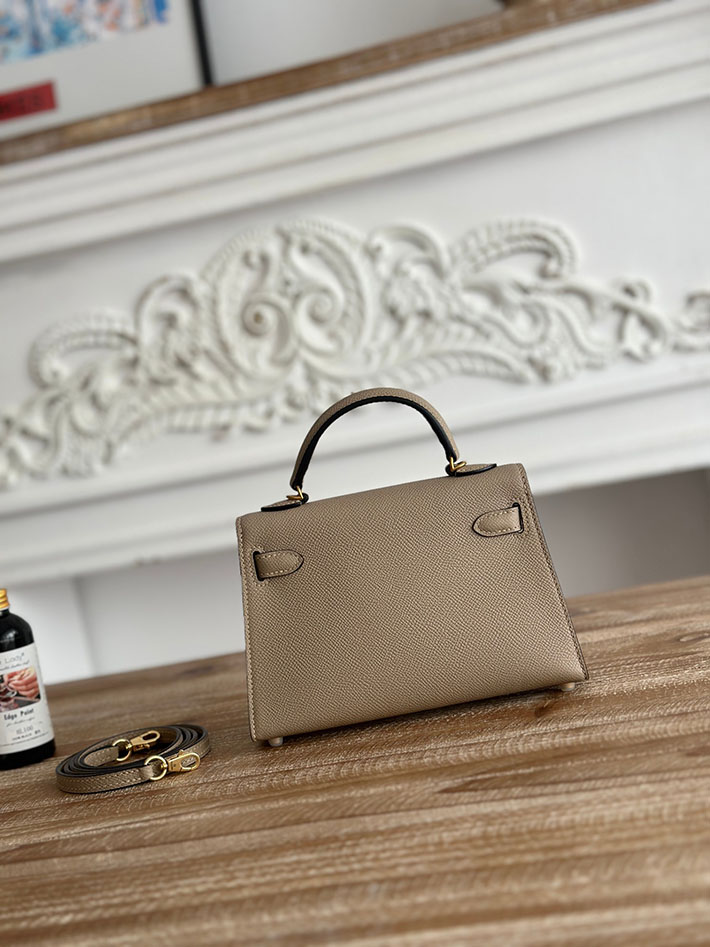 エルメス ショルダーバッグの定価 HERMES ケリーミニ2 トレンチ ヴォーエプソン ゴールド金具 H073663CCS2 ミニケリー 風 バッグ - 画像 (8)