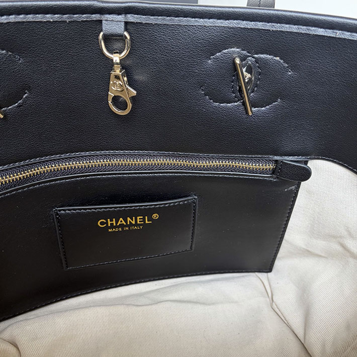 最高級シャネルスーパーコピー CHANEL 2026年 新作 トートバッグ ドーヴィル ナチュラル ブラック 2633285 シャネル トートバッグ キャンバス - 画像 (4)