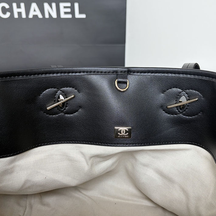 最高級シャネルスーパーコピー CHANEL 2026年 新作 トートバッグ ドーヴィル ナチュラル ブラック 2633285 シャネル トートバッグ キャンバス - 画像 (3)