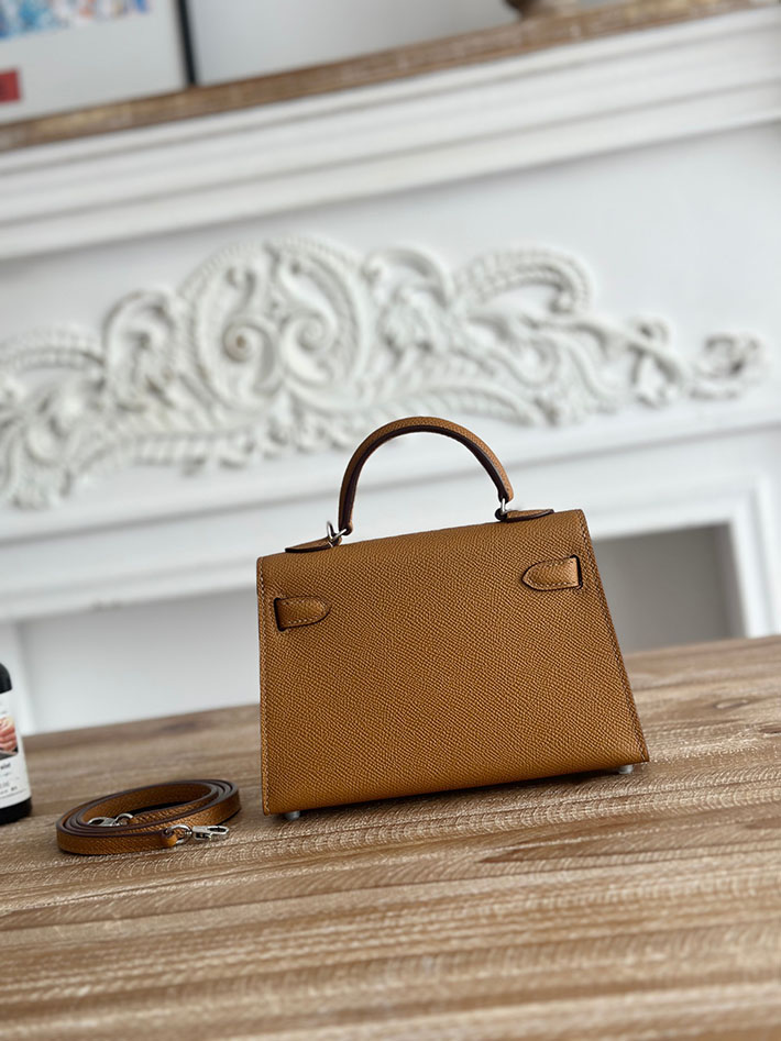 エルメス ショルダーバッグの定価 HERMES ケリーミニ2 ビスキュイ ヴォーエプソン シルバー金具 H073663CK4B エルメス ミニケリー 2 値段 - 画像 (9)