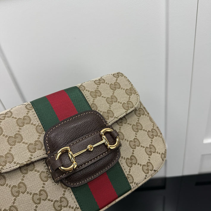 グッチ直営アウトレット店 GUCCI ホースビット 1955 スモール ショルダーバッグ サンド&ダークブラウン 866762 FAFV9 9653 グッチ バッグ 新作 - 画像 (5)