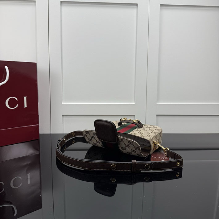 グッチ直営アウトレット店 GUCCI ホースビット 1955 スモール ショルダーバッグ サンド&ダークブラウン 866762 FAFV9 9653 グッチ バッグ 新作 - 画像 (4)