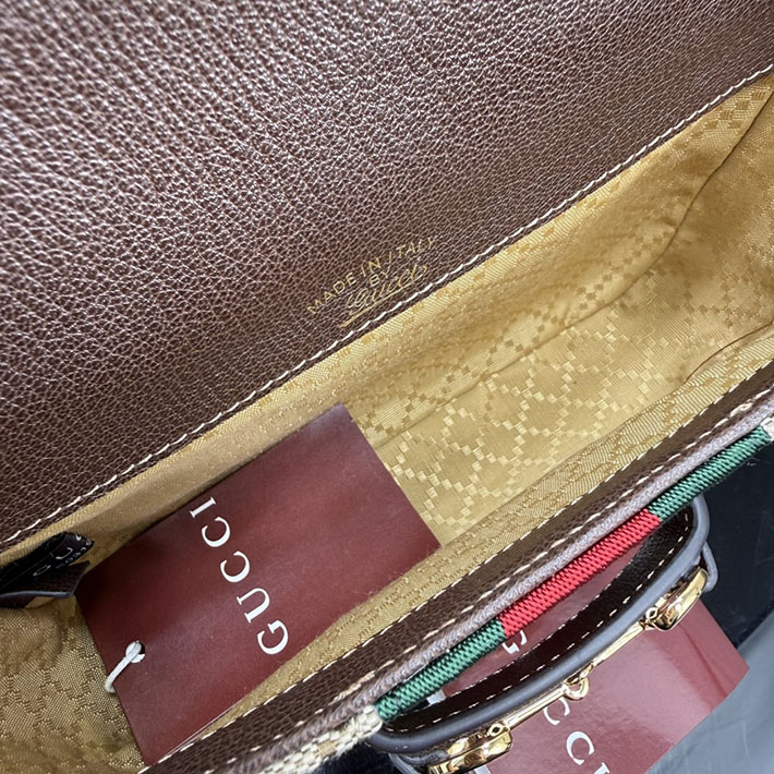 グッチ直営アウトレット店 GUCCI ホースビット 1955 スモール ショルダーバッグ サンド&ダークブラウン 866762 FAFV9 9653 グッチ バッグ 新作 - 画像 (3)