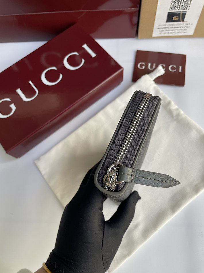 グッチ 財布 アウトレット GUCCI ジップアラウンドウォレット ブルー インテリア ブラック 822051 FACQC 1000 グッチ 長財布 黒 - 画像 (7)