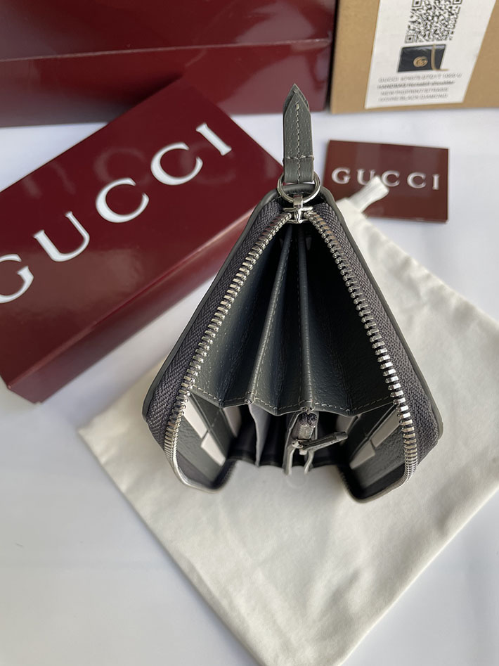 グッチ 財布 アウトレット GUCCI ジップアラウンドウォレット ブルー インテリア ブラック 822051 FACQC 1000 グッチ 長財布 黒 - 画像 (3)