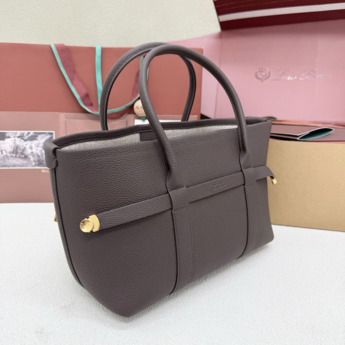 最高級ロロピアーナスーパーコピー Loro piana ギエラ・ショッパー・スモール ダークチョコレートリコリス FAO7473 ロロピアーナ トートバッグ - 画像 (9)