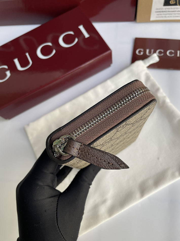 グッチ 財布 アウトレット GUCCI ジップアラウンドウォレット ブルー インテリア ベージュ/ブラウン 822051 FACQC 8563 グッチ 長財布 アウトレット - 画像 (5)