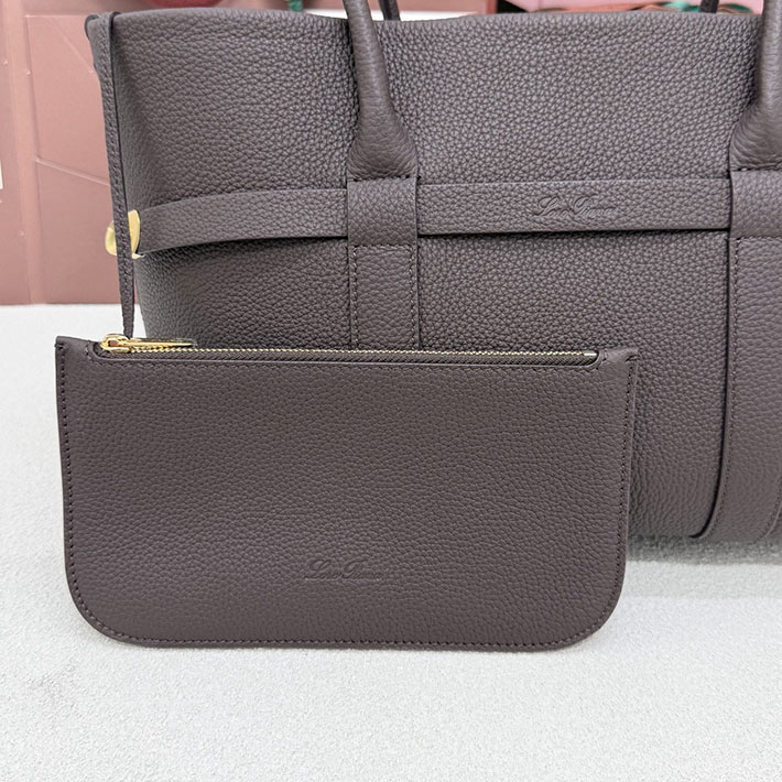 最高級ロロピアーナスーパーコピー Loro piana ギエラ・ショッパー・スモール ダークチョコレートリコリス FAO7473 ロロピアーナ トートバッグ - 画像 (4)