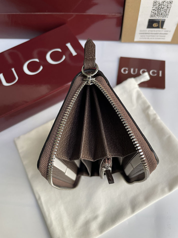 グッチ 財布 アウトレット GUCCI ジップアラウンドウォレット ブルー インテリア ベージュ/ブラウン 822051 FACQC 8563 グッチ 長財布 アウトレット - 画像 (3)