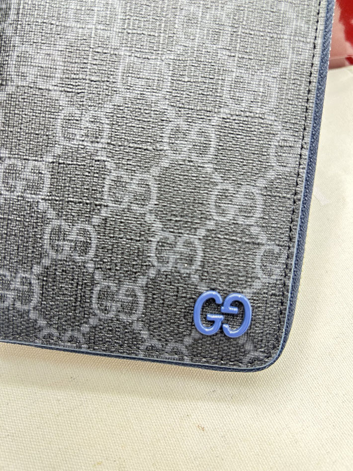 グッチ 財布 アウトレット GUCCI ジップアラウンドウォレット ブルー インテリア ブラック/ブルー 822051 FACQC 1052 グッチ 長財布 メンズ - 画像 (7)