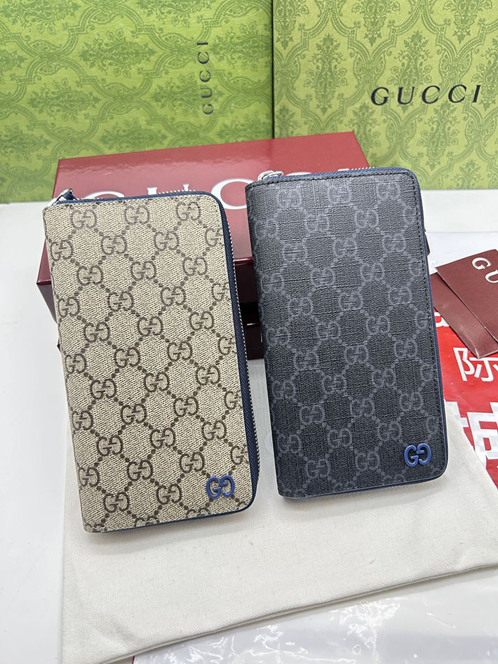 グッチ 財布 アウトレット GUCCI ジップアラウンドウォレット インテリア ベージュ&ブルー 822051 FACQC 4076 グッチ 長財布 新作 - 画像 (2)
