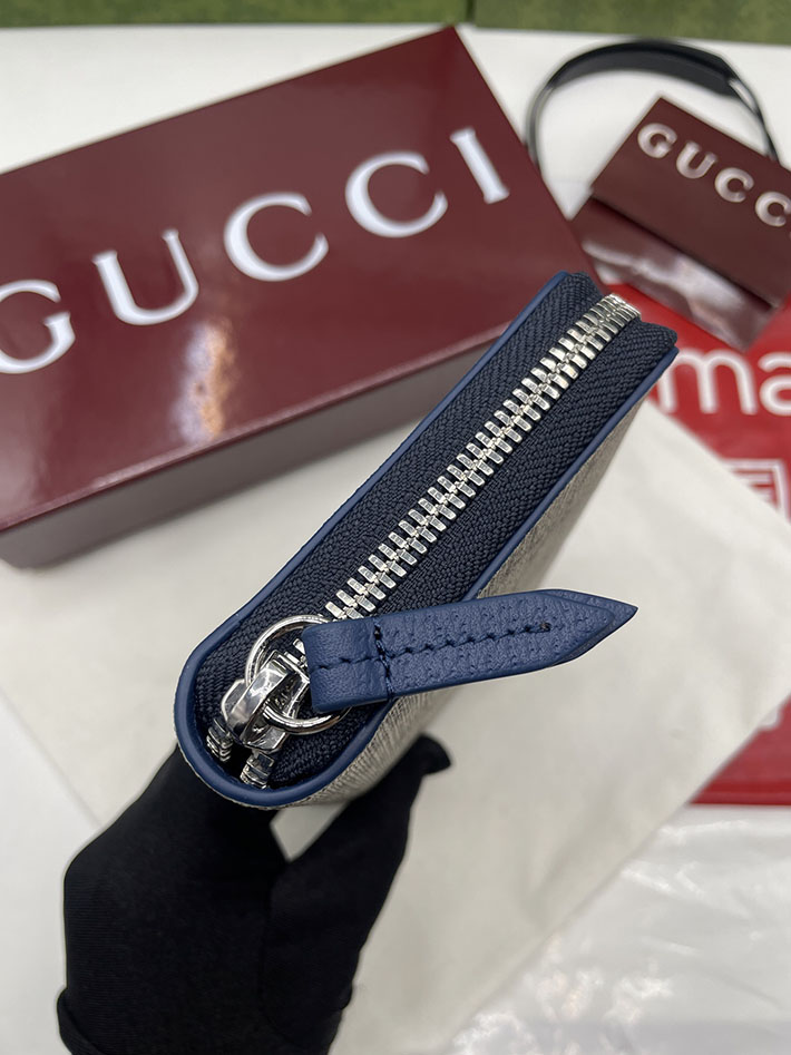 グッチ 財布 アウトレット GUCCI ジップアラウンドウォレット インテリア ベージュ&ブルー 822051 FACQC 4076 グッチ 長財布 新作 - 画像 (6)