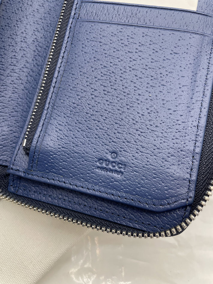グッチ 財布 アウトレット GUCCI ジップアラウンドウォレット インテリア ベージュ&ブルー 822051 FACQC 4076 グッチ 長財布 新作 - 画像 (4)