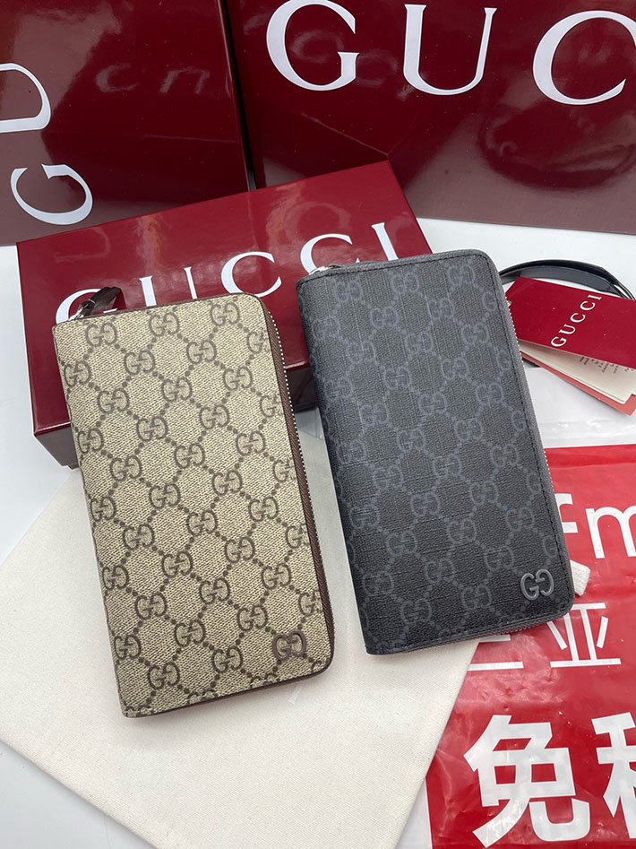 グッチ 財布 アウトレット GUCCI ジップアラウンドウォレット インテリア 822051 ベージュ/ブラウン 2633295 レディース グッチ 長財布 - 画像 (2)