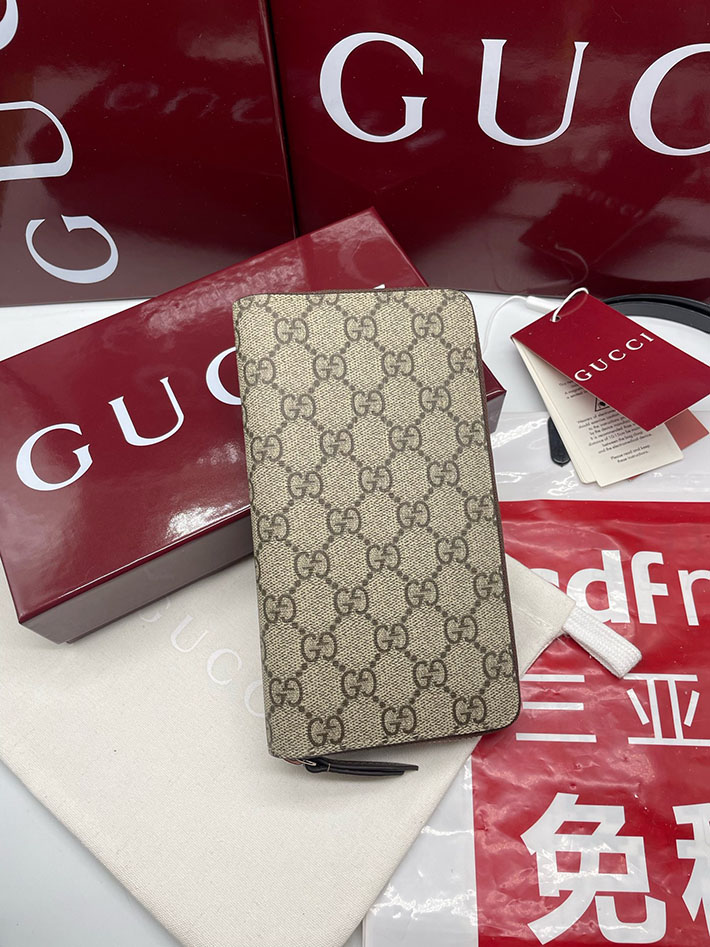 グッチ 財布 アウトレット GUCCI ジップアラウンドウォレット インテリア 822051 ベージュ/ブラウン 2633295 レディース グッチ 長財布 - 画像 (10)