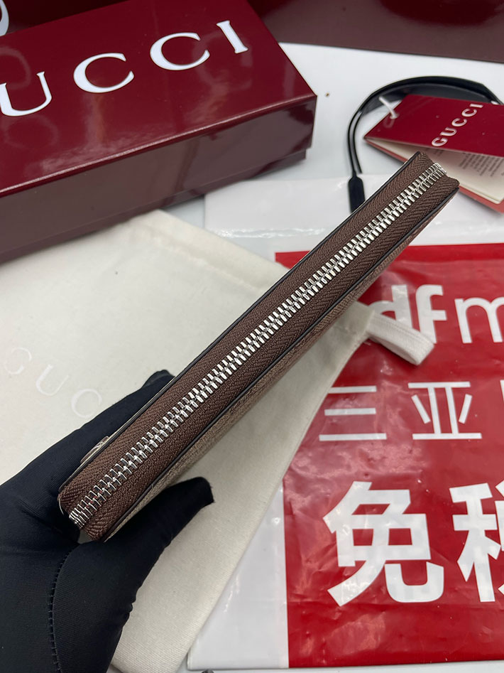 グッチ 財布 アウトレット GUCCI ジップアラウンドウォレット インテリア 822051 ベージュ/ブラウン 2633295 レディース グッチ 長財布 - 画像 (7)