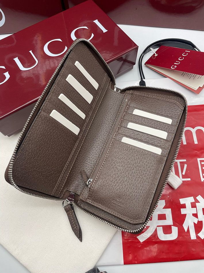 グッチ 財布 アウトレット GUCCI ジップアラウンドウォレット インテリア 822051 ベージュ/ブラウン 2633295 レディース グッチ 長財布 - 画像 (5)