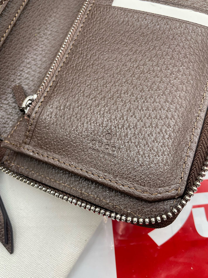 グッチ 財布 アウトレット GUCCI ジップアラウンドウォレット インテリア 822051 ベージュ/ブラウン 2633295 レディース グッチ 長財布 - 画像 (4)