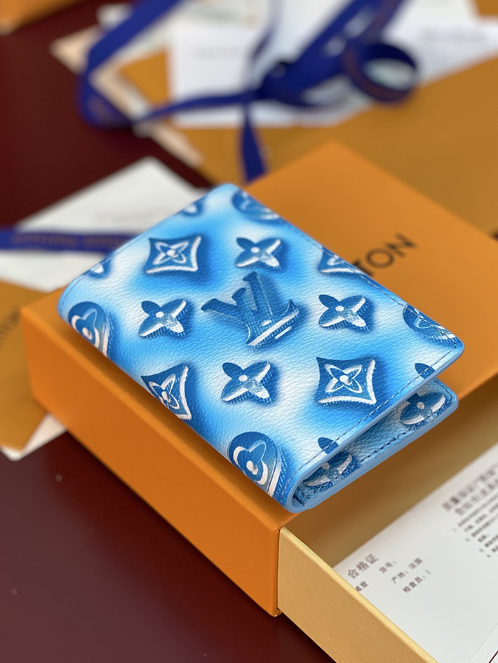 ルイヴィトン カードケース 販売店舗 lv カードケース オーガナイザー・ドゥ ポッシュ フローズンブルー M28622 ヴィトン カードケース 財布代わり - 画像 (2)