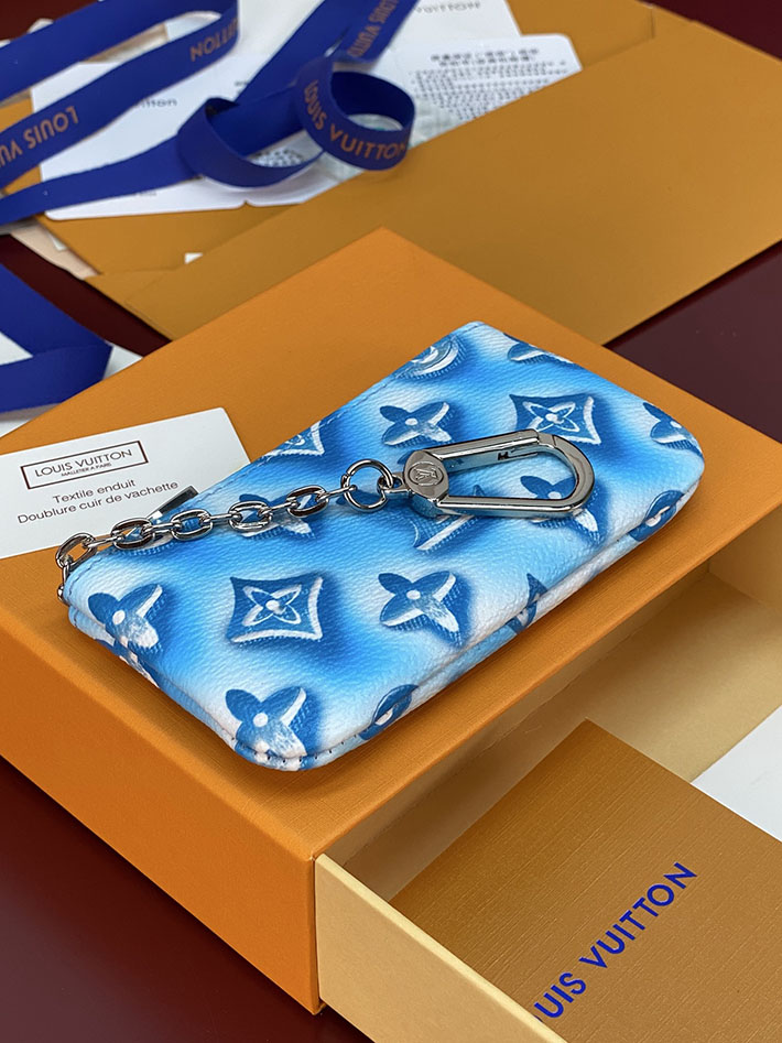 ルイヴィトン カードケース 販売店舗 lv カード&キーケース ポシェット・クレ フローズンブルー 2633299 ヴィトン キーケース 新作 - 画像 (2)