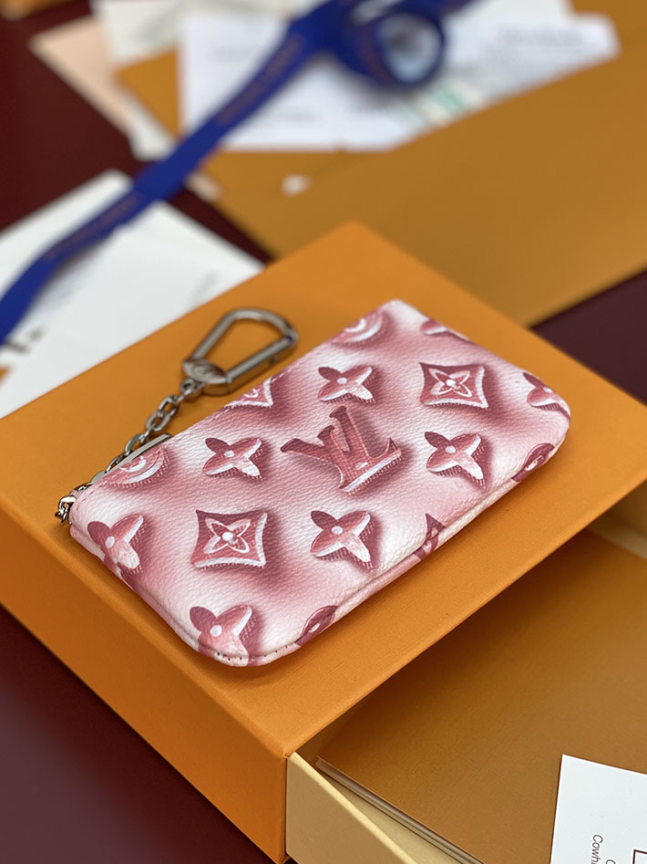 ルイヴィトン カードケース 販売店舗 lv カード&キーケース ポシェット・クレ XS コットンキャンディピンク M28665 ヴィトン キーケース レディース - 画像 (2)
