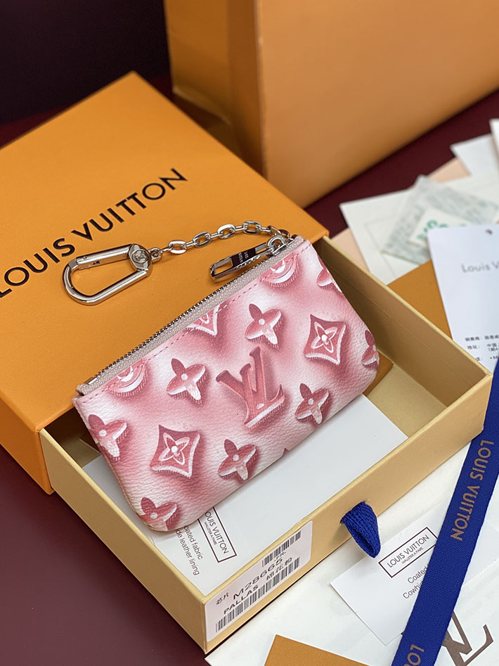 ルイヴィトン カードケース 販売店舗 lv カード&キーケース ポシェット・クレ XS コットンキャンディピンク M28665 ヴィトン キーケース レディース - 画像 (10)