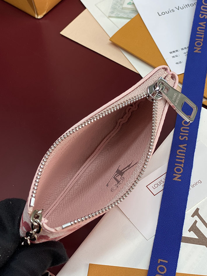 ルイヴィトン カードケース 販売店舗 lv カード&キーケース ポシェット・クレ XS コットンキャンディピンク M28665 ヴィトン キーケース レディース - 画像 (8)