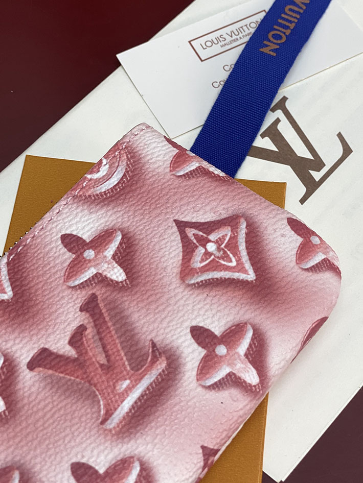 ルイヴィトン カードケース 販売店舗 lv カード&キーケース ポシェット・クレ XS コットンキャンディピンク M28665 ヴィトン キーケース レディース - 画像 (5)