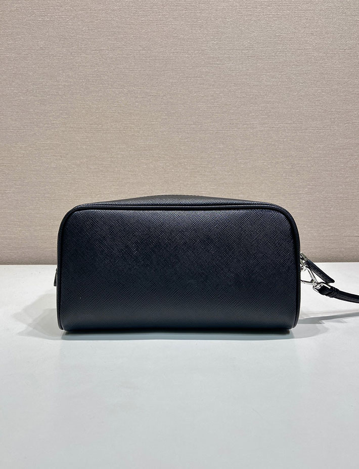 プラダ バッグ メンズ 新作 PRADA サフィアーノレザー ポーチ ブラック 2NE065_PN9_F0002 プラダ ポーチ メンズ - 画像 (7)