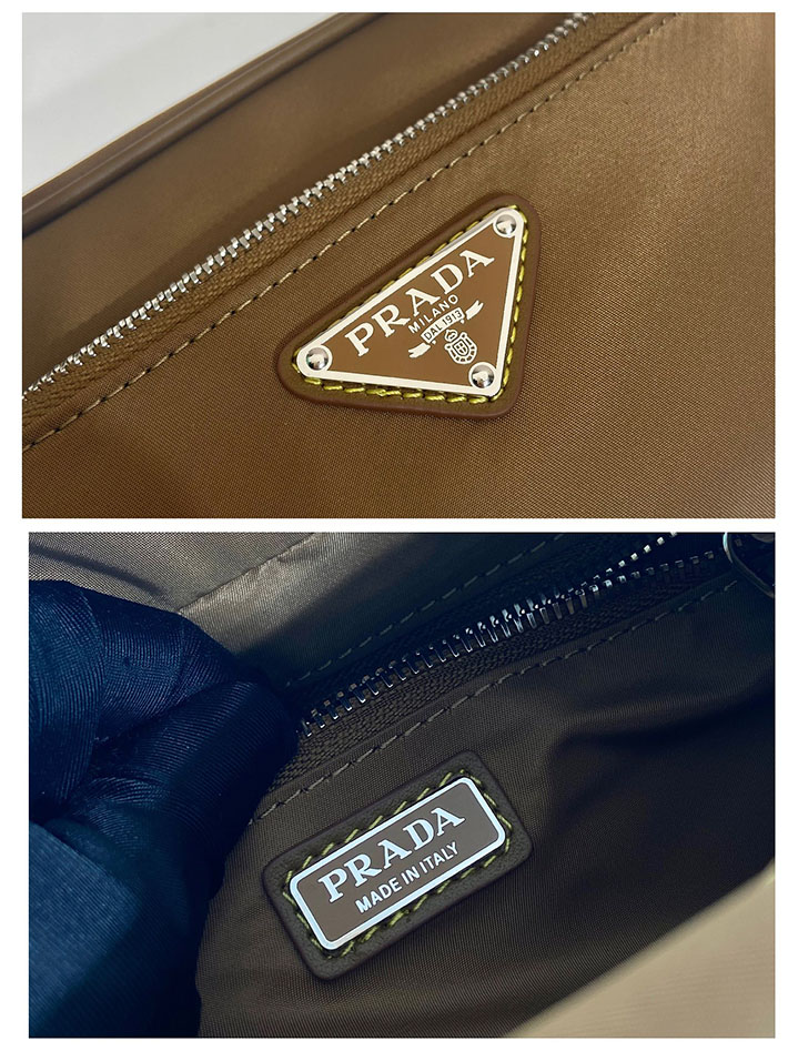 プラダ バッグ メンズ 新作 PRADA Re-Nylon リナイロン トライアングルロゴ クラッチバッグ キャメルブラウン 2633324 プラダ クラッチバッグ ナイロン - 画像 (2)