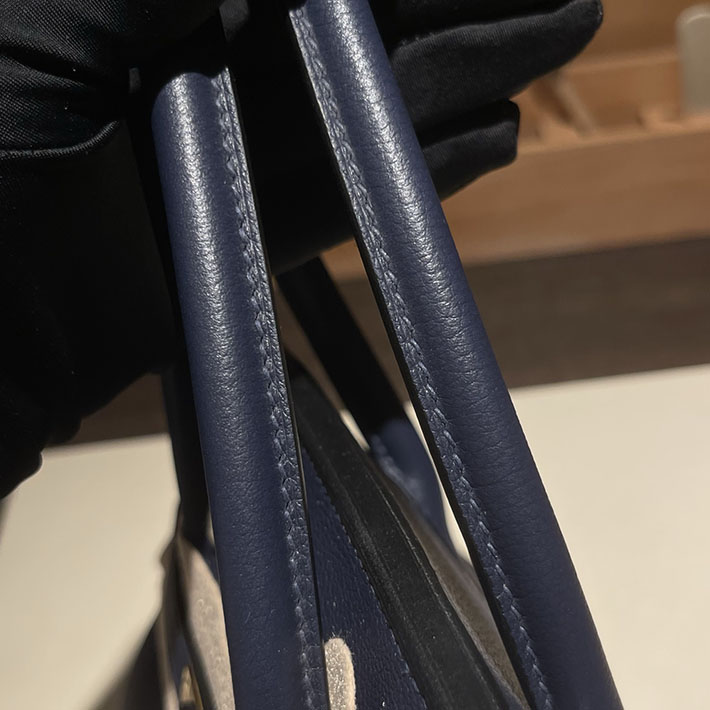ショルダーバーキン29の定価 HERMES バーキンショルダーライト 29 ブルーサフィール エバーカラー ゴールド金具 H085236CC73 バーキン ショルダー ライト - 画像 (7)