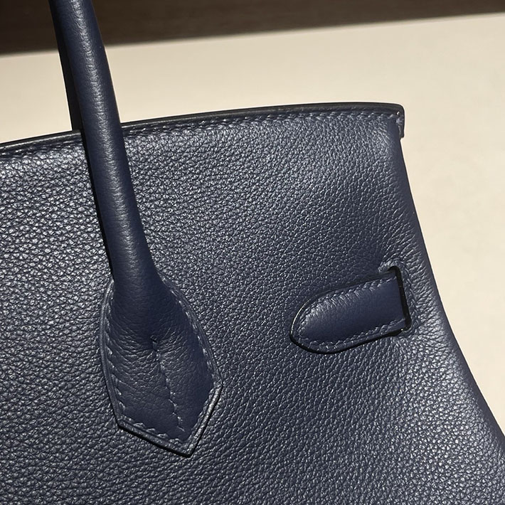ショルダーバーキン29の定価 HERMES バーキンショルダーライト 29 ブルーサフィール エバーカラー ゴールド金具 H085236CC73 バーキン ショルダー ライト - 画像 (4)
