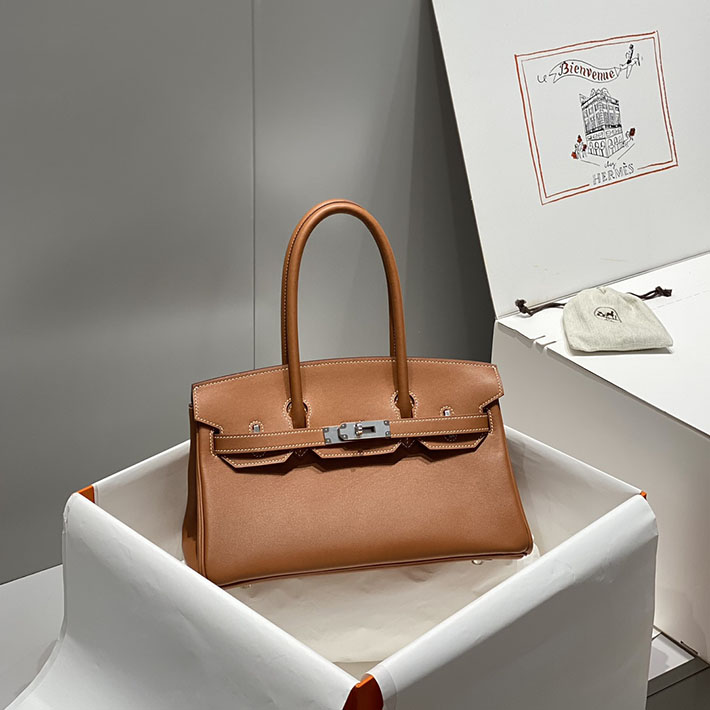 ショルダーバーキン29の定価 HERMES バーキンショルダーライト 29 ゴールド スイフト シルバー金具 H085237CK37 エルメス バッグ バーキン - 画像 (9)