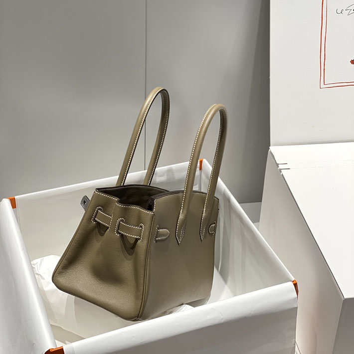 ショルダーバーキン29の定価 HERMES バーキンショルダーライト 29 エトゥープ スイフト シルバー金具 H085237CK18 エルメス バッグ人気ランキング - 画像 (7)