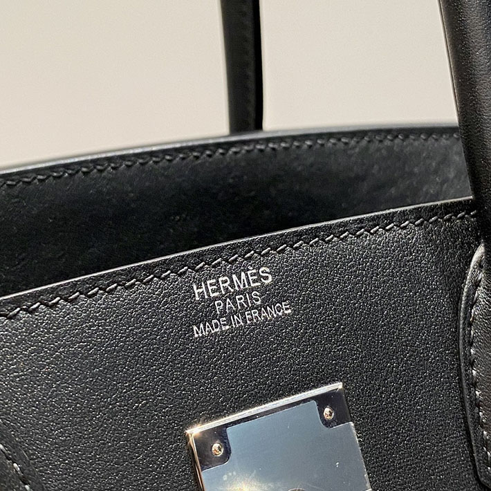 ショルダーバーキン29の定価 HERMES バーキンショルダーライト 29 ブラック スイフト シルバー金具 H085237CK89 shoulder birkin 29 - 画像 (6)