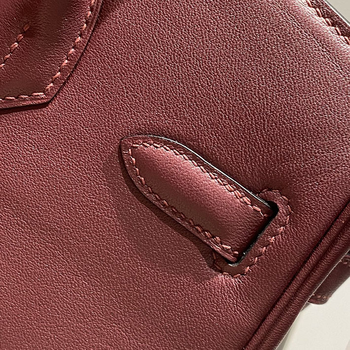 ショルダーバーキン29の定価 HERMES バーキンショルダーライト 29 ボルドー スイフト シルバー金具 H085237CK57 ショルダーバーキン 新作 - 画像 (6)