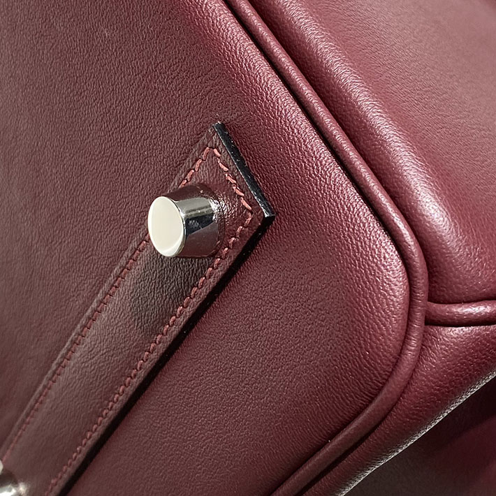 ショルダーバーキン29の定価 HERMES バーキンショルダーライト 29 ボルドー スイフト シルバー金具 H085237CK57 ショルダーバーキン 新作 - 画像 (3)