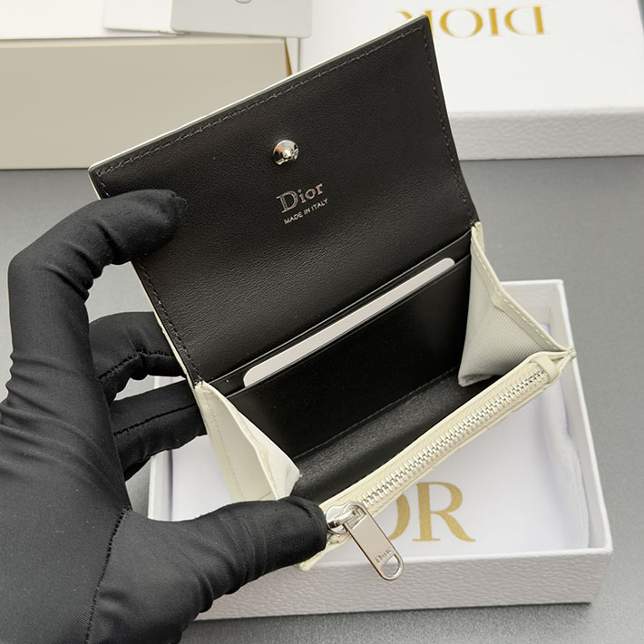 最高級ディオールスーパーコピー Dior Lady Dior Glycine ウォレット ラテホワイト & ブラック S2607PUQC_M06E レディース ディオール 財布 - 画像 (3)