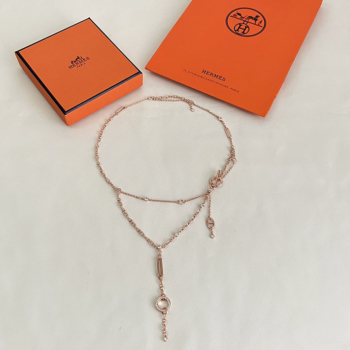 最高級エルメススーパーコピー HERMES ネックレス シェーヌ・ダンクル・カオス ピンクゴールド H222209B00ST シェーヌダンクル ネックレス 芸能人 - 画像 (6)