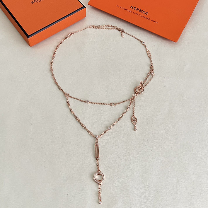 最高級エルメススーパーコピー HERMES ネックレス シェーヌ・ダンクル・カオス ピンクゴールド H222209B00ST シェーヌダンクル ネックレス 芸能人 - 画像 (4)