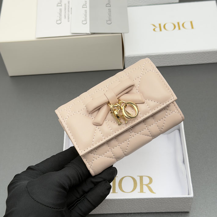 最高級ディオールスーパーコピー Dior Lady Dior Glycine ウォレット ピンクベージュ S2607PUQC_M51U ディオール 財布 ピンク - 画像 (6)