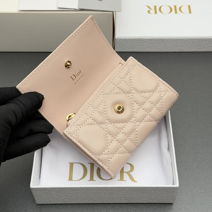 最高級ディオールスーパーコピー Dior Lady Dior Glycine ウォレット ピンクベージュ S2607PUQC_M51U ディオール 財布 ピンク - 画像 (4)
