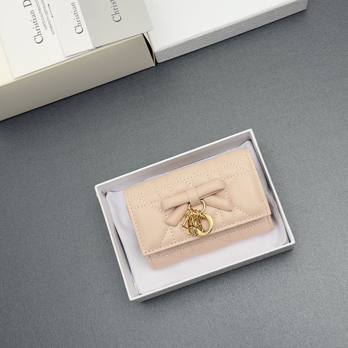 最高級ディオールスーパーコピー Dior Lady Dior Glycine ウォレット ピンクベージュ S2607PUQC_M51U ディオール 財布 ピンク - 画像 (2)