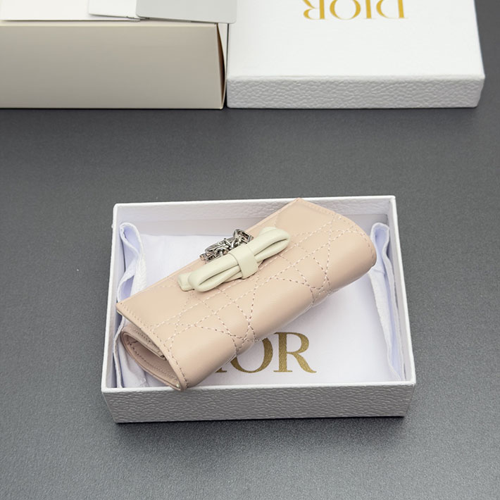 最高級ディオールスーパーコピー Dior Lady Dior Glycine ウォレット ピンク & ラテホワイト S2607PUQC_M19I ディオール 財布 公式 - 画像 (6)