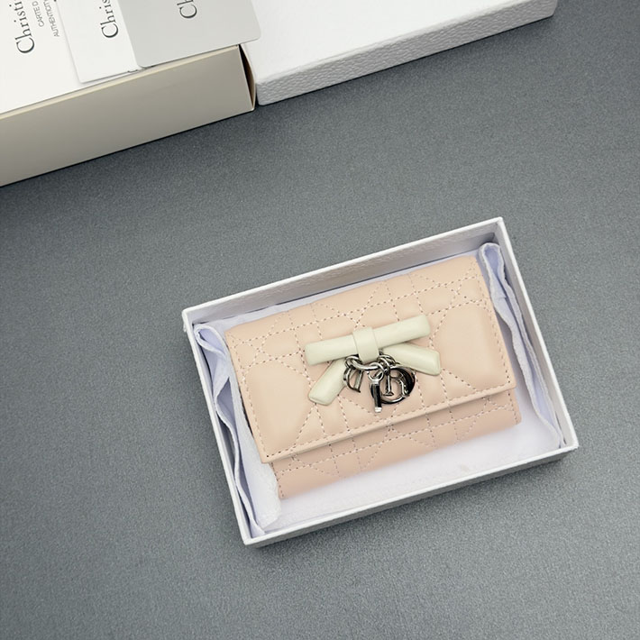 最高級ディオールスーパーコピー Dior Lady Dior Glycine ウォレット ピンク & ラテホワイト S2607PUQC_M19I ディオール 財布 公式 - 画像 (2)